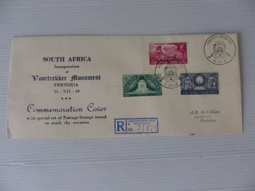 Union (1949) - Inauguration of Voortrekker Monument Illustrated FDC