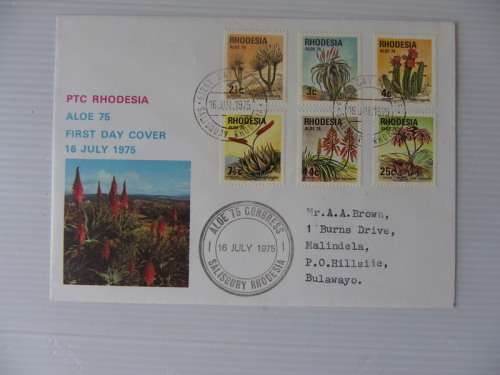 Rodesia (1975) - Aloes Illustrated FDC wit Conress Cachet