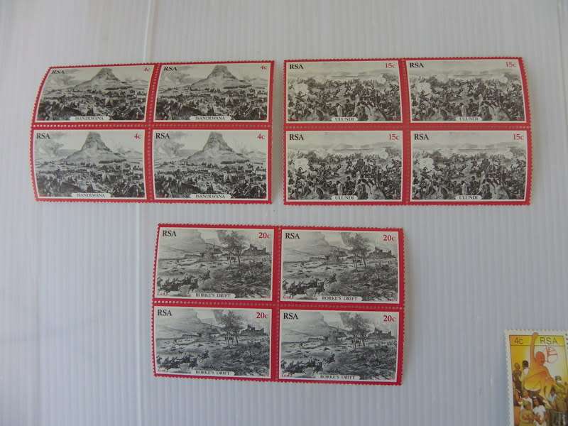 RSA 3.14 (1979) - Centenary of the Zulu War Mint Set in Blocks of 4