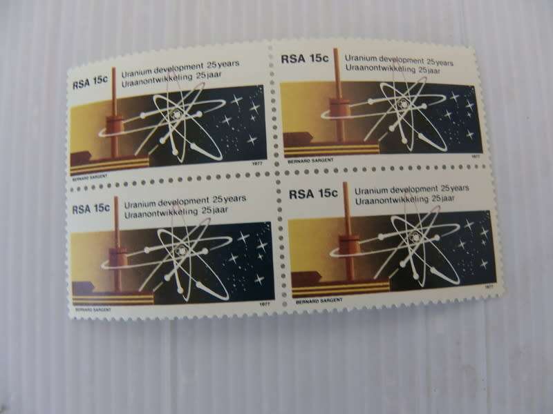 RSA 3.04 (1977) - Uranium Development Mint block of 4 Stamps