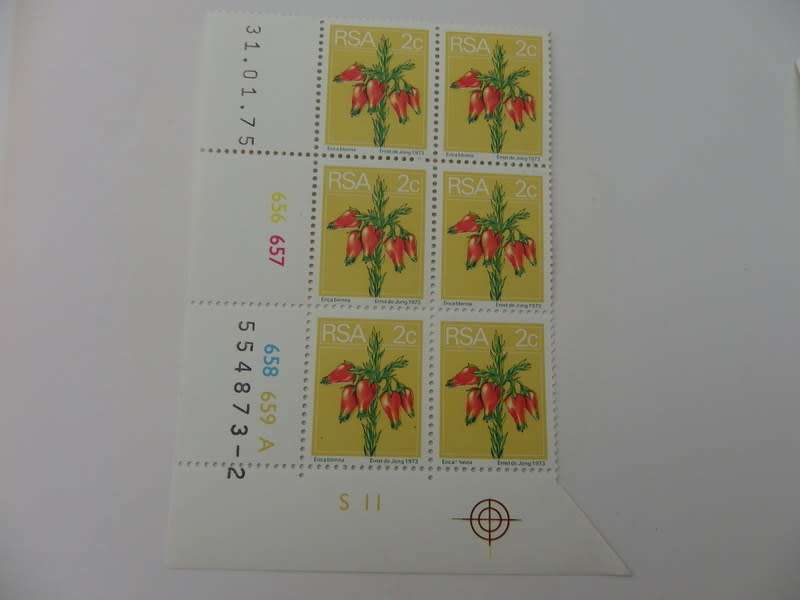 RSA 2nd Definitive Series (1974) - 2c Mint Control Block #656 Dated 30.10.74 (A Block)