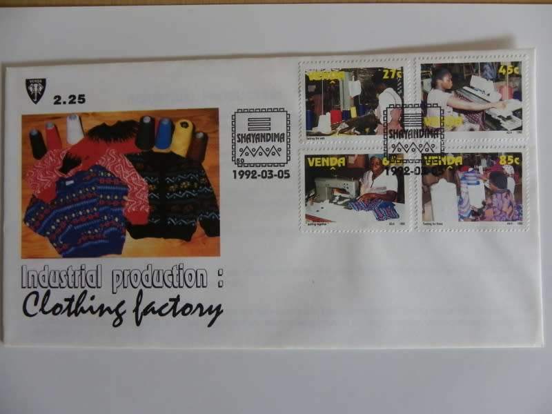 Venda 2.25 (1992) - Clothing Factory FDC