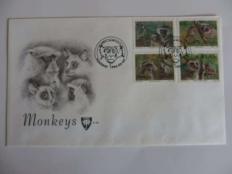 Venda 2.34 (1994) - Monkeys Illustrated FDC