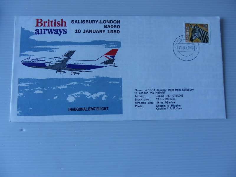 Great Britain (1980) - Inaugural Flight Salisbury to London Illustrated FDC