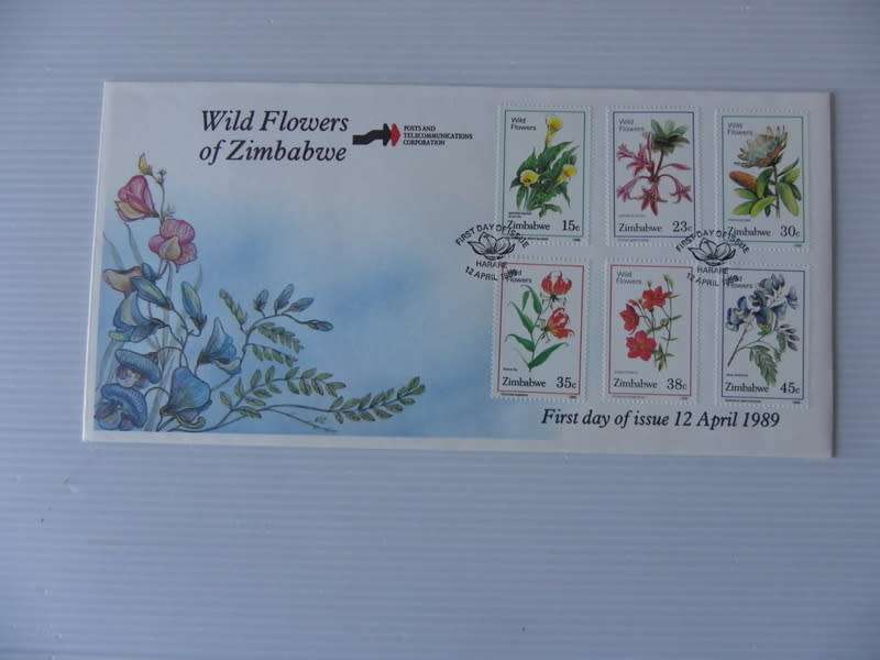 Zimbabwe (1989) - Flowers of Zimbabwe Illustrated FDC