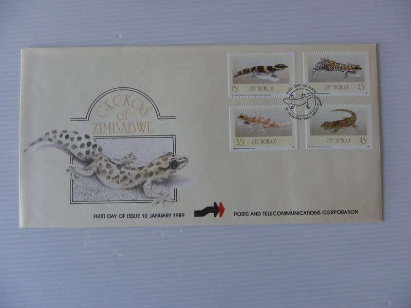 Zimbabwe (1989) - Gecos of Zimbabwe Illustrated FDC