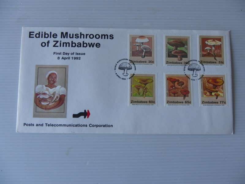 Zimbabwe (1992) - Edible Mushrooms of Zimbabwe Illustrated FDC