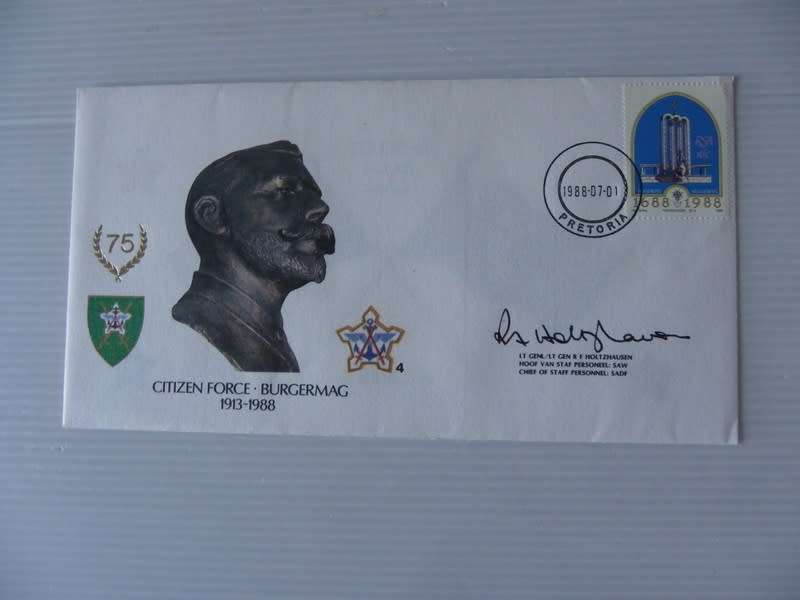 RSA (1988) - SADF #04 Citizen Force FDC Signed !!!