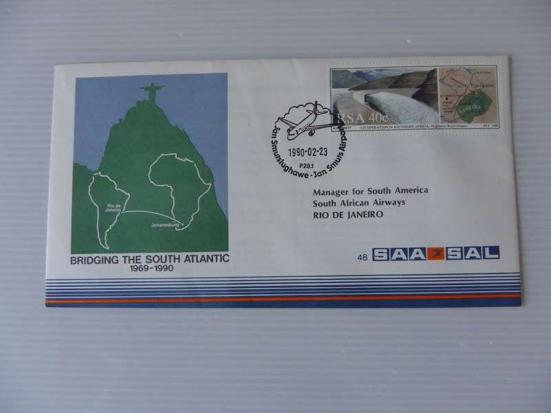SAA #48 (1990) - Bridging the South Atlantic Illustrated FDC
