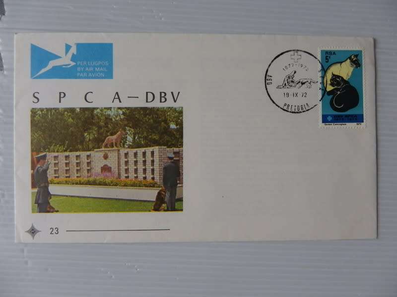 RSA 1.23 (1972) - Centenary of SPCA Official FDC