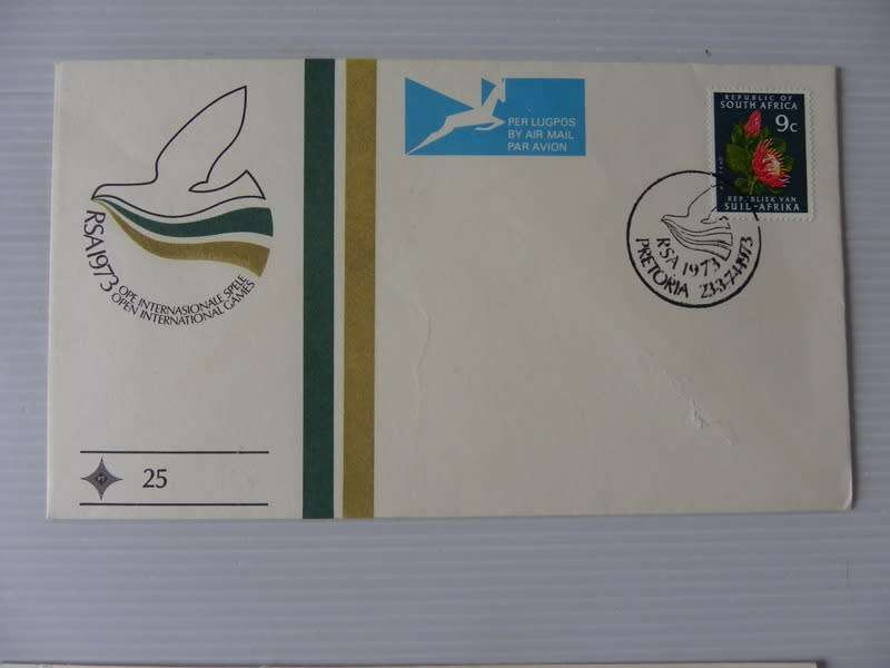 RSA 1.25 (1973) - SA Games Official FDC