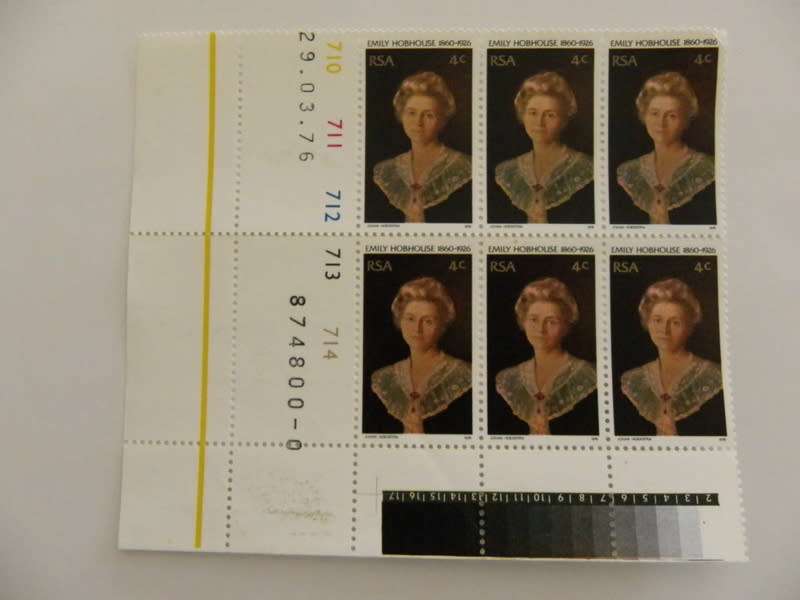 RSA 2.16 (1976) - 50th death Anniversary of Emily Hobhouse Mint Control Block