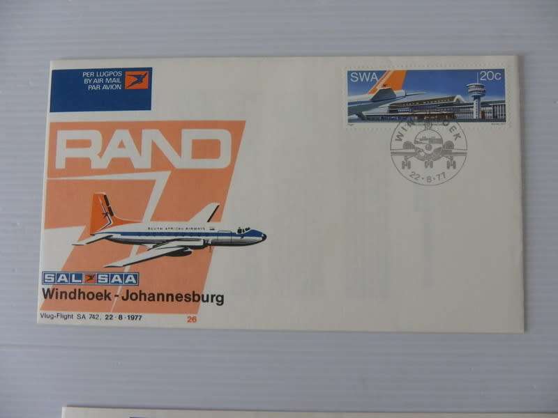 SAA #26 (1977) - Windhoek to JHB Illustrated FDC