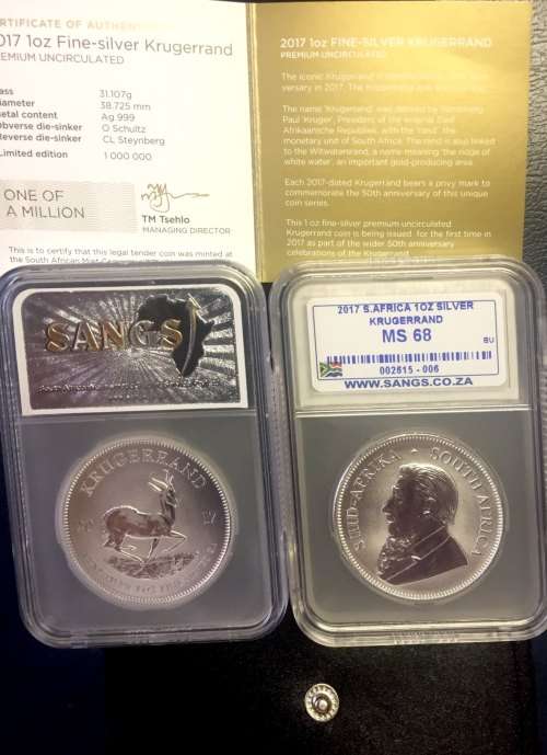 Limited Edition Silver MS68 Graded - Krugerrand