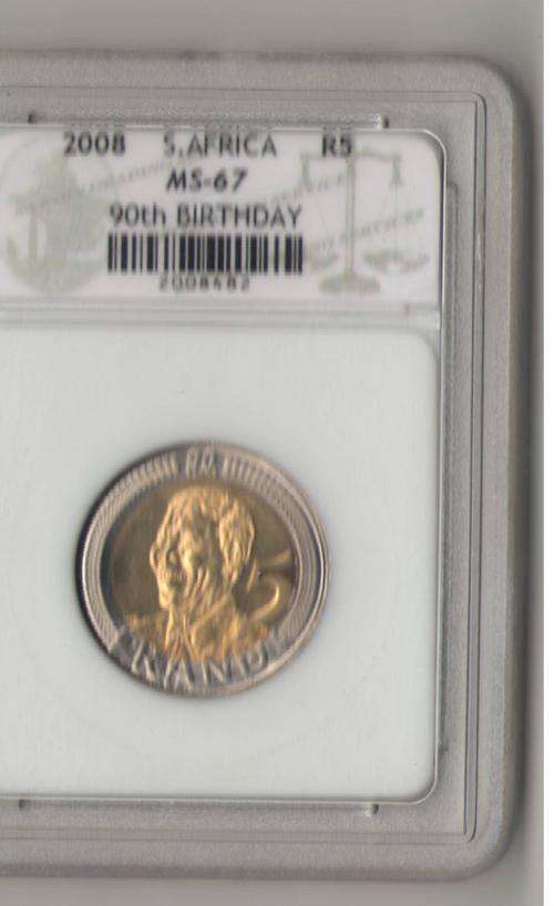 Mandela 2008 MS67(sacgs) Crazy @ only R99!!!!!!