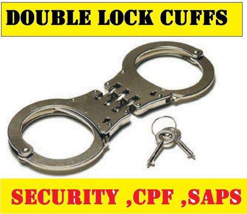 STAINLESS STEEL DOUBLE LOCKING HANDCUFFS TRIPLE HINGED R795.00
