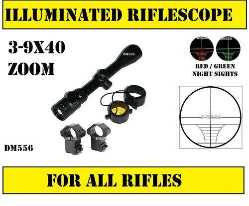 RIFLESCOPE 3-9X40 WITH ZOOM AND FOCUS ILLUMINATED NIGHT SIGHTS R1895.00