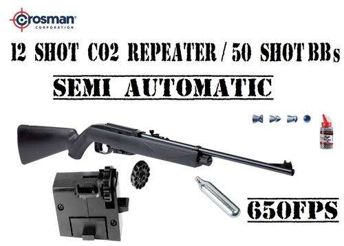 Crossman Repeater Co2 Air Rifle 50 shot BBs & 12 Shot Pellets semi auto R1695.00