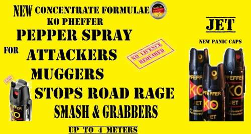 new CONCENTRATE KO PEPPER SPRAY  WITH NEW PANIC CAPS R249.95