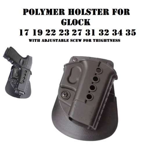LAST LOT...POLYMER PADDLE HOLSTER  OWB FOR GLOCK 17.19.23.26.30 ALSO FITS UNDER STEERING WHEEL