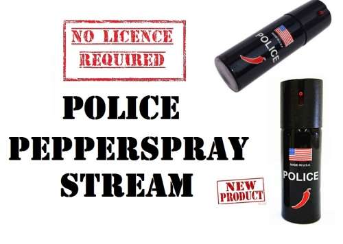 POLICE PEPPER SPRAY STREAM 60ML  RETAIL 195.00