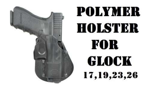 Final Auction..POLYMER PADDLE HOLSTER  OWB FOR GLOCK 17.19.23.26.30 ALSO FITS UNDER STEERING WHEEL