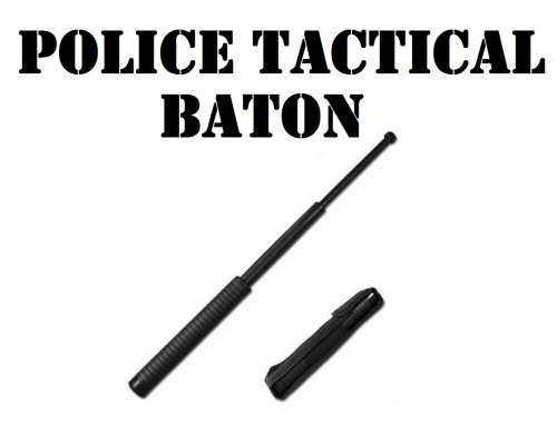 SELF DEFENSE POLICE BATON - HARDENED BLACK steel 49 cm when opened  R699.95