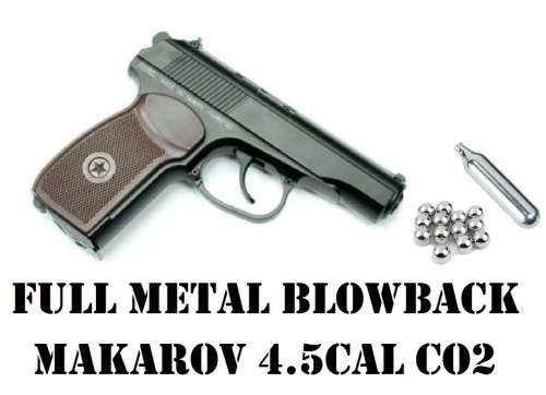 MP FULL METAL MAKAROV BLOWBACK SEMI AUTO C02 4.5 CAL PISTOL R2850.00