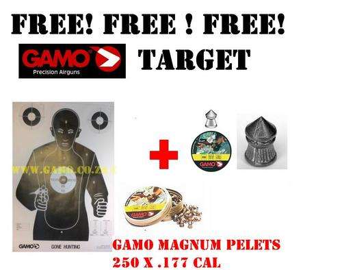 GAMO magnum 250's PELLETS  .177 CAL  free man target