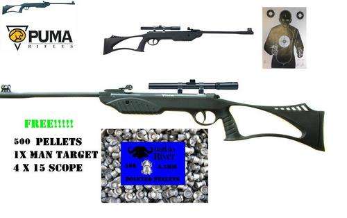 Red Hot Special!!! PUMA AIR RIFLE 650 FPS FREE SCOPE PELLETS & TARGET R1895.00
