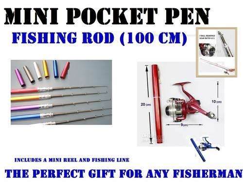 MINI PEN FISHING ROD SET ...THE WORLDS SMALLEST FISHING ROD