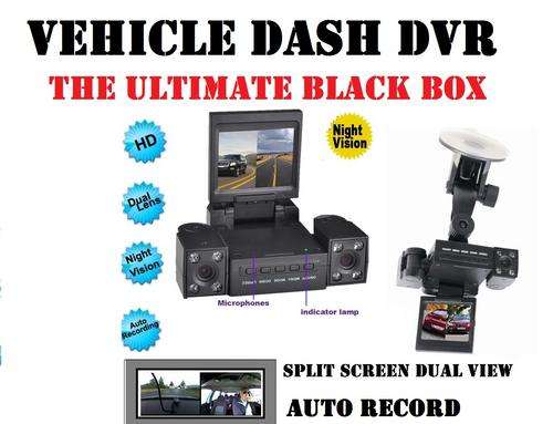 VEHICLE BLACK BOX SURVEILLANCE CAMERA WITH DUAL CAMERA AND DUAL VIEW  R3699.00
