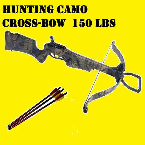 HUNTING CROSSBOW 150 LBS 297 FPS CAMO FREE ARROWS R4595.00