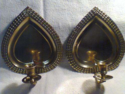 2 Beautiful Brass Reflective Wall Scone's 215 mm Tall for the Dinning Room in outstanding Condition