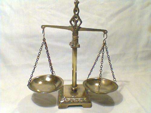 A Old Vintage Brass Balance Scale with Beautiful paton's on Base & Stem top, In 100% Condition.