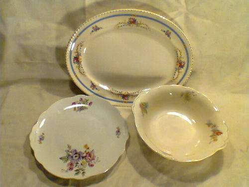 3 x Old Serving Dishes . A Large "Johnson Bro's Meat Platter .Grindley Tureen All Excellent conition