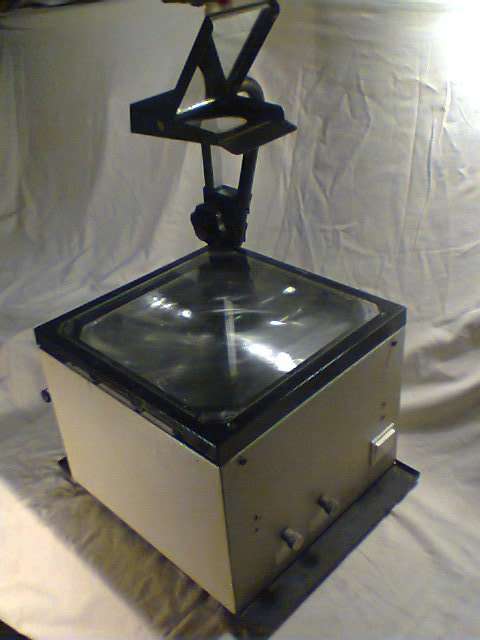 A Educational (School's) ETA over head projector to use with Transparencies projected onto a Screen