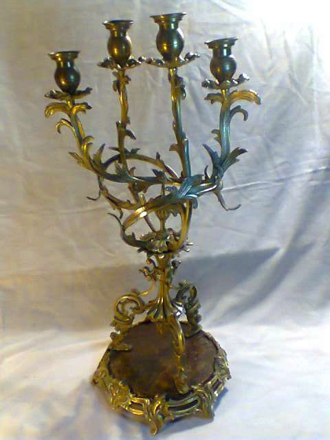 Family Inherited Item's. A Special Large & Extra Heavy "ITALY" Marble base Candlestick.