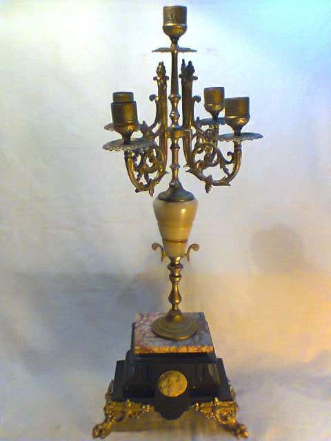 1880's Family Inherited Item's, French Antique Large & Heavy 5 Cup Candlestick.In Awesome Order