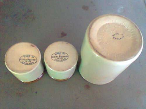 4 Awesome Vintage Containers. 2 x made by "MOIRA Pottery co ltd"England. 1 x England.