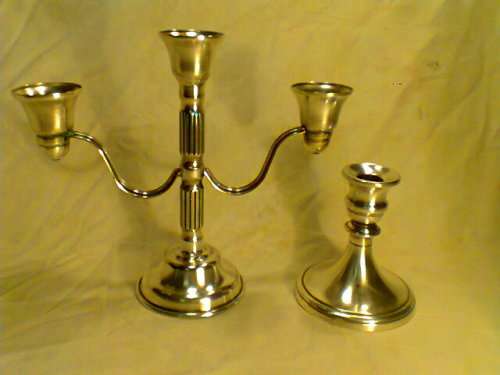 Old Victorain Candlesticks a Double+single Stick for a special Xmas dinner to impress the guests.
