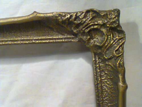 A Old vintage wooden Ornate Frame with moldings in Gold. Size's: 733mm Long x 500mm Wide. In 100%