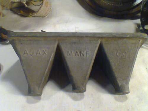 A Old Fisher Man's Vintage Rucksack with old reel & lead weight mold,2 x Pocket Scales bits & pieces