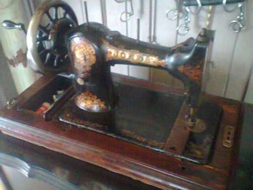 2 X Antique sewing machines. 100Yrs Old A "Jones Family C.S" & A Goricke, Both have needles.
