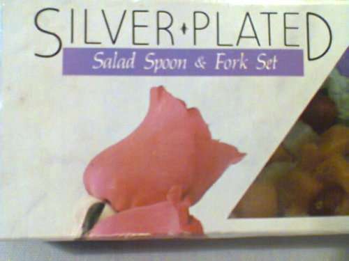 Silver Plated Salad Serving Set, Spoon and Fork in original box is good s/hand not used condition.