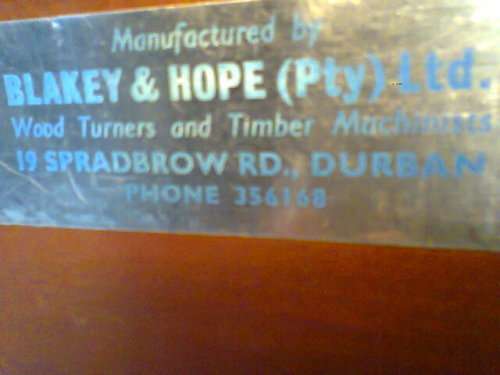 A Vintage" Blakley & Hope (Pty) Ltd " Durban, Fold out Sewing Basket on 4 legs.In good condition.