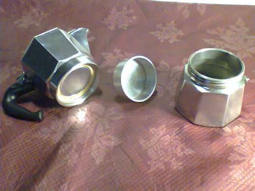 A Vintage Bialetti Moka Express Peculator.Made in Italy this Espresso Kettle all it's sieves & Seal