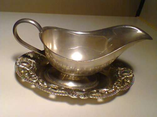 Old EPNS.10 S/Forks,Gravy Boat & drip tray/serving dish,Glass inner butter dish.In used s/hand order