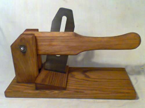 For the Man Cave a Large Man's Size Biltong Cutter in solid wood.Sold in used Second-hand Order