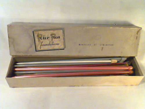A Vintage Box of Knitting Needles.Some from 1930's & WW11, Durex, Perl Inox, JMRA, Monica Wood.